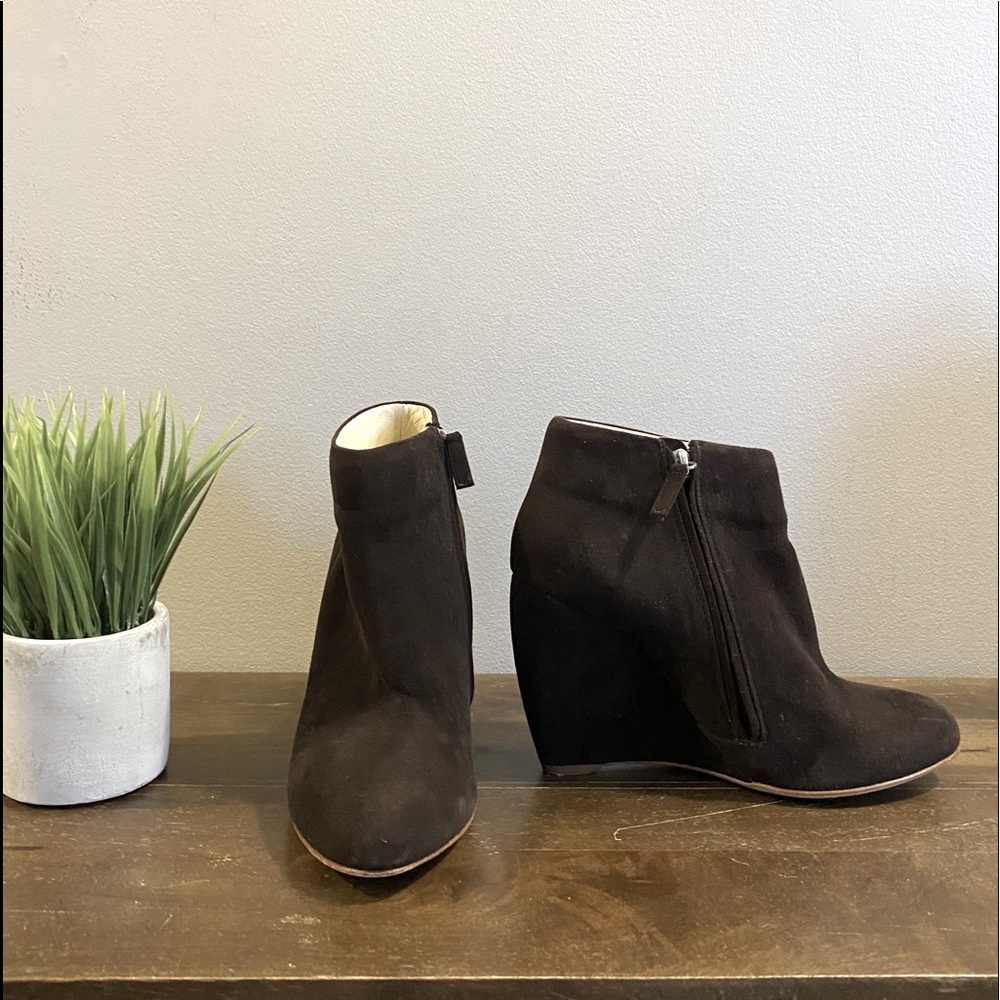 Rupert Sanderson Suede Wedge Booties